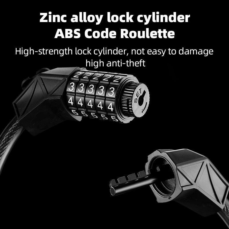 BG-4119 1.1m Bicycle Steel Cable Security Lock 5 Digit Password Anti-theft Bike Lock BG-4119 1.1m Bicycle Steel Cable Security Lock 5 Digit Password Anti-theft Bike Lock